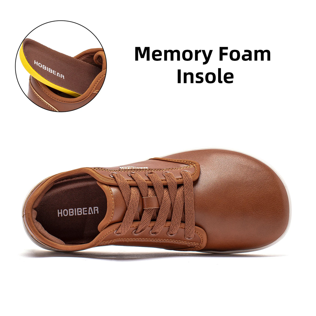 HOBIBEAR Unisex Wide Barefoot Shoes Women Men Zero Drop Minimalist Sneakers Artificial Leather Trail Walking Shoes
