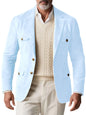 1970s Men's Suede Blazer Retro Slim Fit Two Buttons Multi Pocket High Quality Jacket Fashion Casual Sport Coat For Daily Wear
