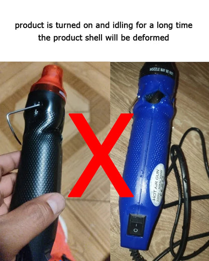 220V Hot Air Gun, Soldering Temperature Blower Eu Plug, Mini Heat Gun for Shrink Tubing, Car Wrapping & DIY Crafts