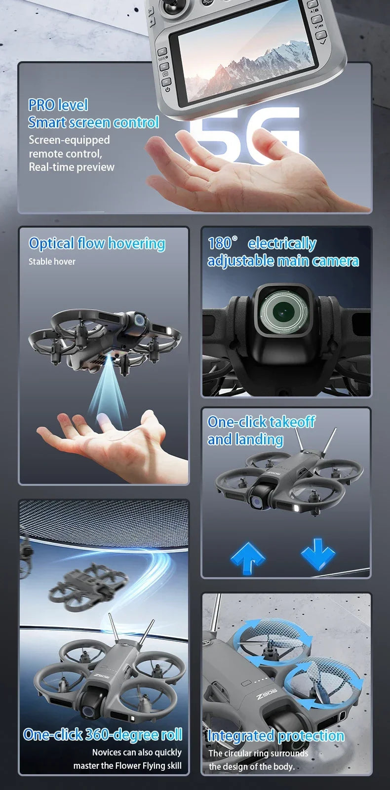 Lenovo Z906 Drone Aerial 8K HD Intelligent Avoiding Obstacle with Larger Screen Remote Control Folding Brushless Power GPS Drone