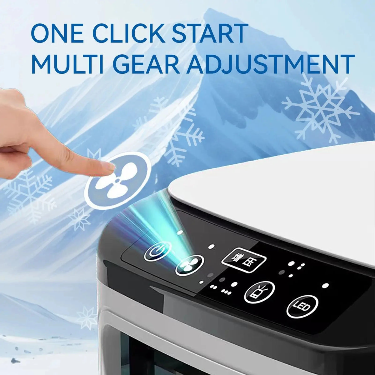 Portable air conditioner 3-speed Mini Air Conditioning 900ml Water Tank Air Cooler with 7-color Night Light For Office Bedroom