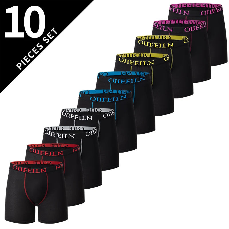 4/5/10 Fashion Four Seasons Men's Long Casual Daily Youth Sports Shorts Comfortable Breathable Sweat Absorbing Elastic Shorts