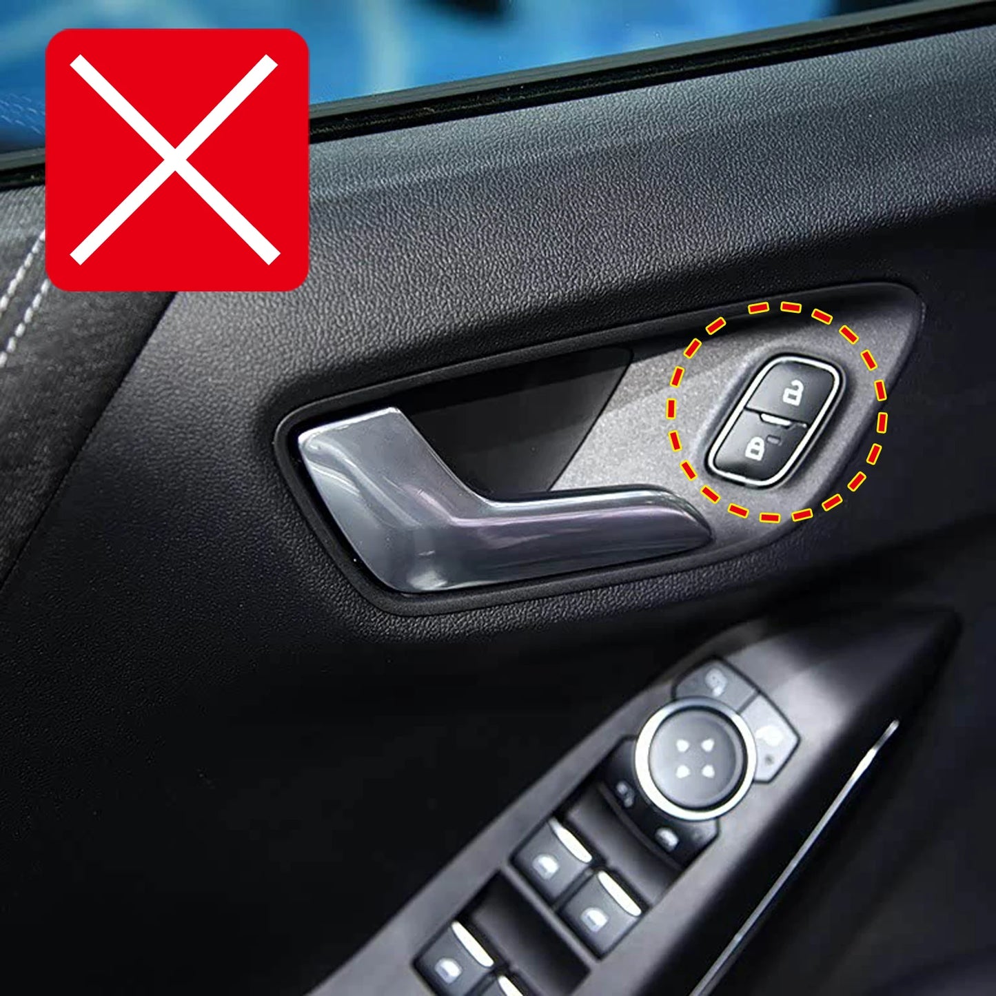 For Ford Puma 2019-2025 Car Inner Door Handle Cover Trim Decor Overlay ABS Carbon Fiber Style Interior Accessories 4PCS