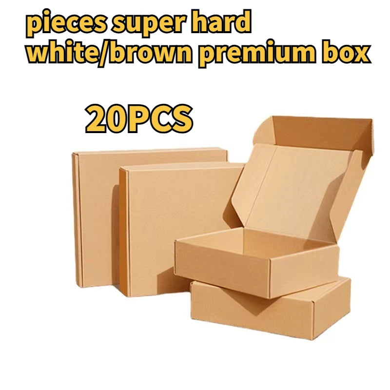 20PCS Corrugated Box Mailers- White /Brown Cardboard Shipping Box Corrugated Box Mailer Shipping Box For Mailer, Moving and Craf