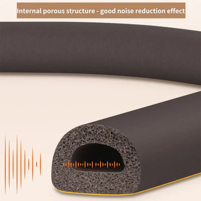 5m/10m Door Seal Strip Self-adhesive Draft Stopper Tape Window Weather Stripping Dustproof Insulation Noise Rubber Sealing Strip