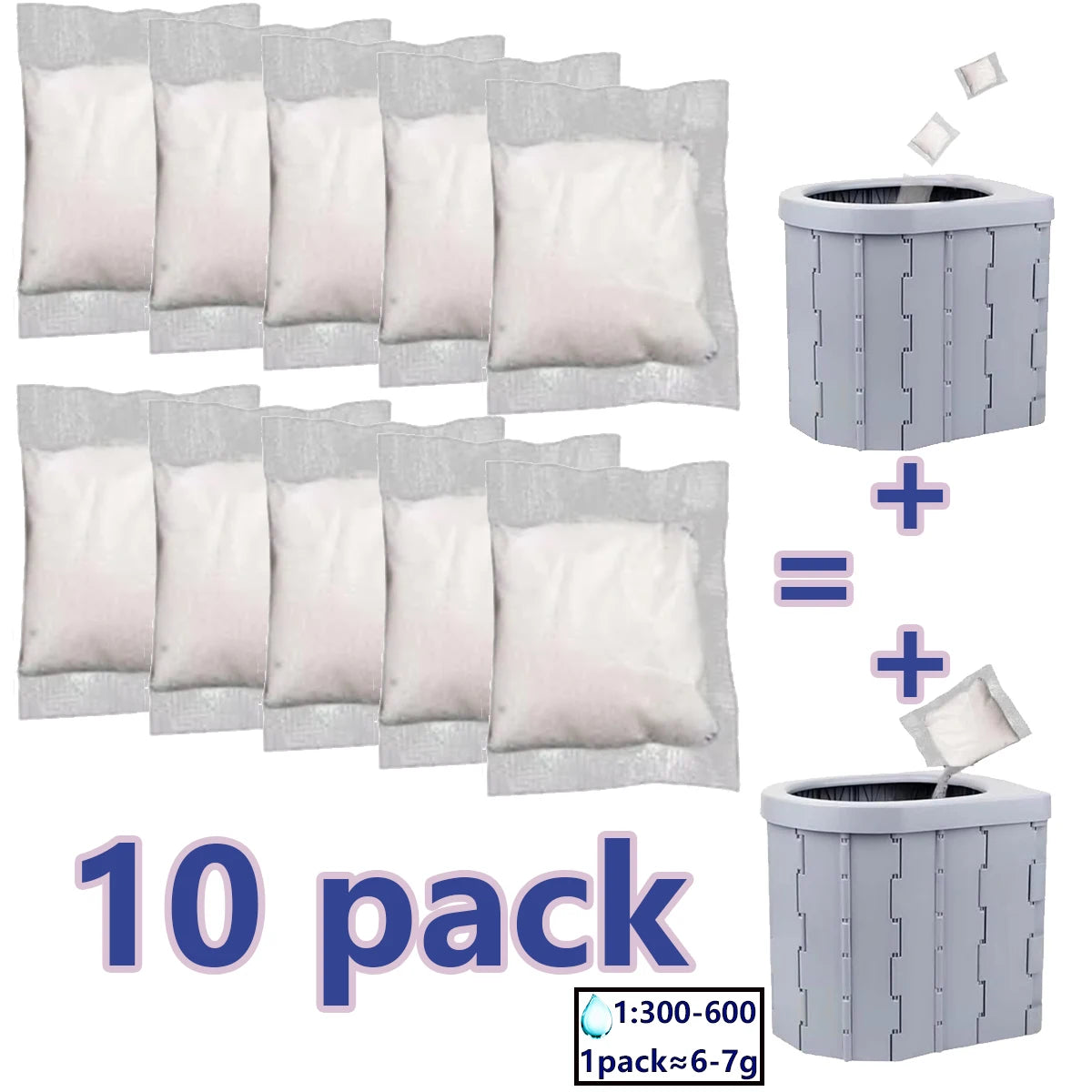 [No Need to Open the Portable | Stool Absorbent] 1-100 Pieces of Portable Fast Absorbing Stool Powder | Poo Powder Poo Gel