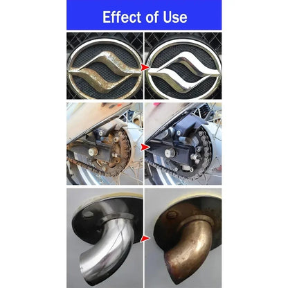 Quick-Acting Car Rust Remover Spray - Care for Auto Exhaust Pipes & Wheel Hubs, Metal Iron Powder Cleaner