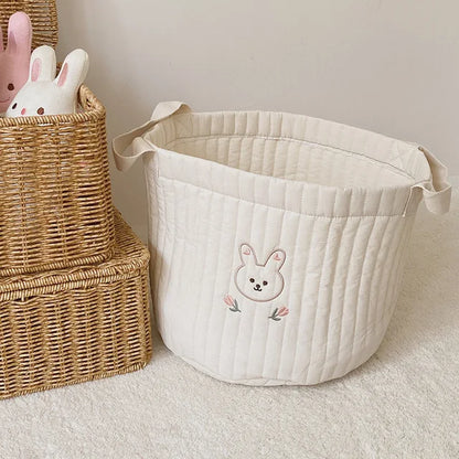 INS Baby Bags Cute Bear Embroidery Diaper Bag Caddy Nappy Cart Storage Mummy Maternity Bag for Newborn Diapers Toys Organizers