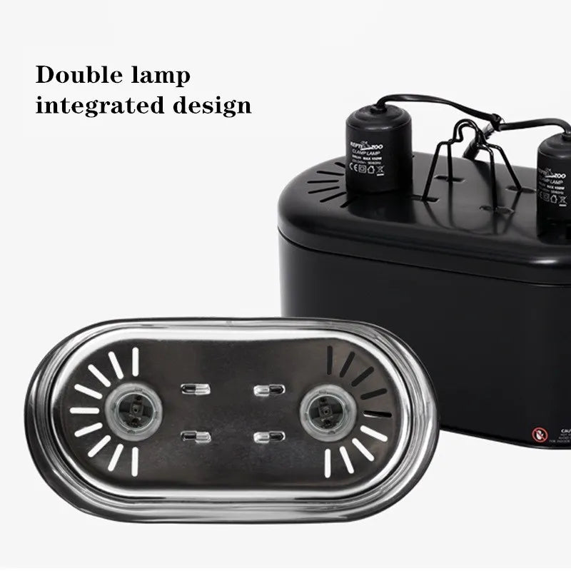 UVB Light Lampshade Fixture Dual Reptile Lamp Cap Combo Integration Design Heat Lighting Lamp Kit Bulb Holder Lampshade Emitter