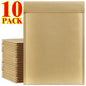 50/40/30/20/10X Kraft Bubble Mailers Envelopes Bags Yellow Seal Adhesive Shipping Bag Waterproof Mailing Business Gift Packaging