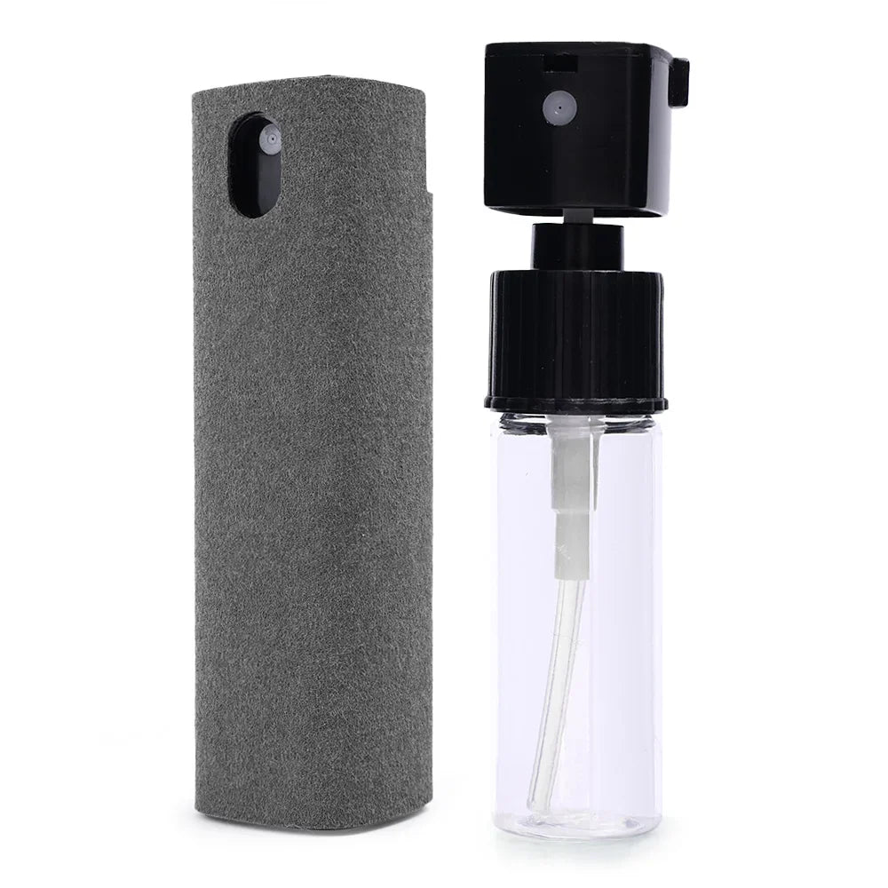 2-IN-1 Screen Dust Removal Microfiber Cloth Wipe Spray Bottle Set Laptop Tablet Mobile Phone Cleaning Tools Portable Cleaner