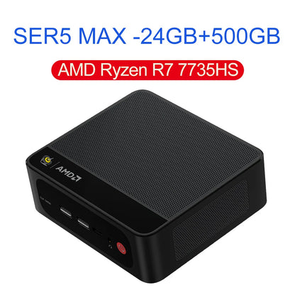 Beelink SER5 Max AMD Ryzen7 7735HS R3 3200U R5 5500U 5625U 16G RAM 500G SSDNVME Mini PC Suppor 4K Type-C Gaming Desktop Computer
