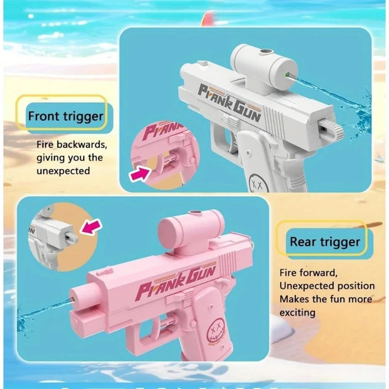 Outdoor Portable Double-sided Reverse Water Gun Party Fun Prank Water Spray Toy Creative Durable Water Gun for Summer Pool Beach