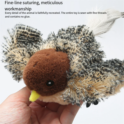 NEW Remote Control Interactive Cat Toys Flying Bird Flapping Wings Sparrow Toy Vivid Chirping Simulation Bird Cat Toy