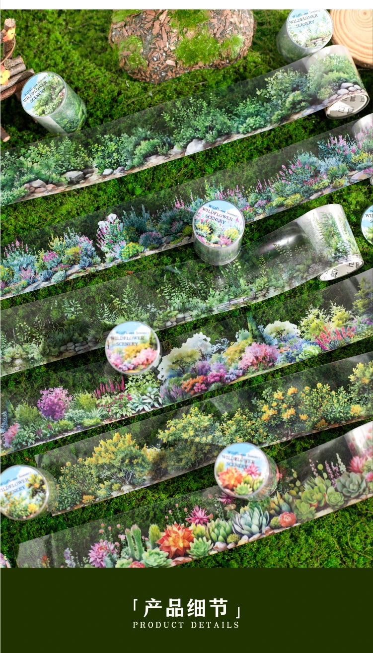 50mm*2m Plant flower landscape PET Tapes Creativity Scrapbooking Hand Account Adhesive hand made Diy Junk Journal Craft Supplies