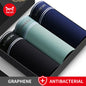 MiiOW 3Pcs Cotton Mens Panties Men's Underwear Breathable Man Boxershorts Graphene Antibacterial Men Underpants Men Boxer Trunks