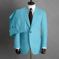 Fashion Gray Men Suits High-end Single Breasted Wedding Tuxedo Business Casual Office Male Suit Slim 2 Piece (Blazer+Pants)