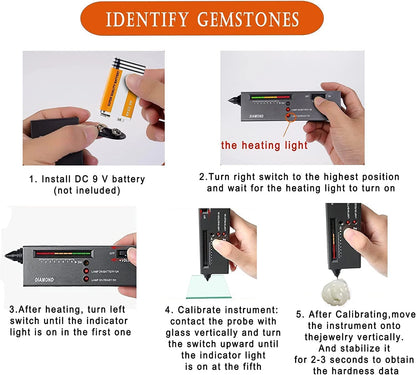 Diamond Tester High Accuracy Diamond Tester Pen Jewelry Diamond Tester Professional Diamond Selector Diamond Tester Kit