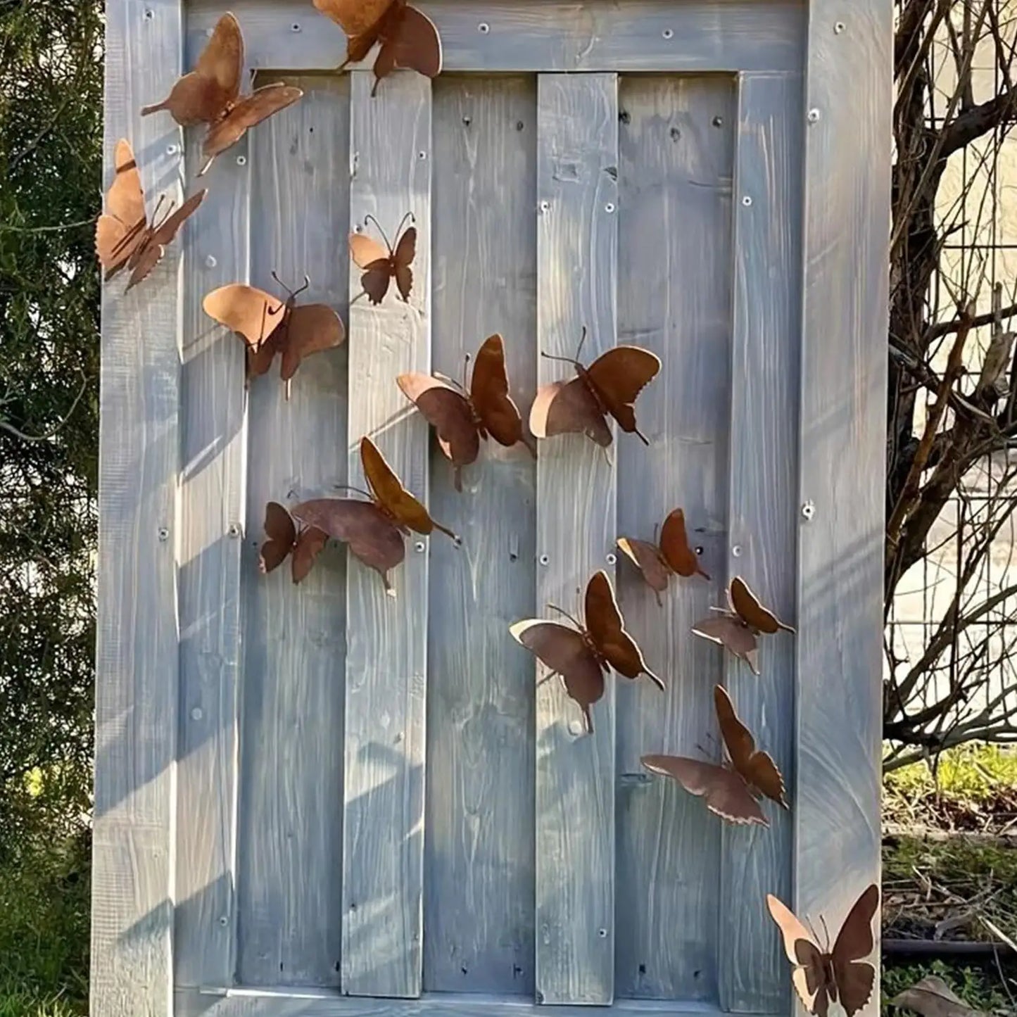 Metal Butterfly Wall Decor 15 Piece Set Aesthetic Wall Art for Girls Room Bedroom Nursery Bathroom Garden Outdoor Party Decor