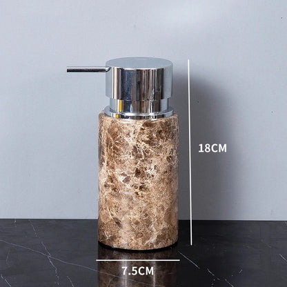Emperador Dark Natural Marble Bathroom Set Brown Luxury Toothbrush Holder Soap Dish Soap Dispenser Bathroom Accessories