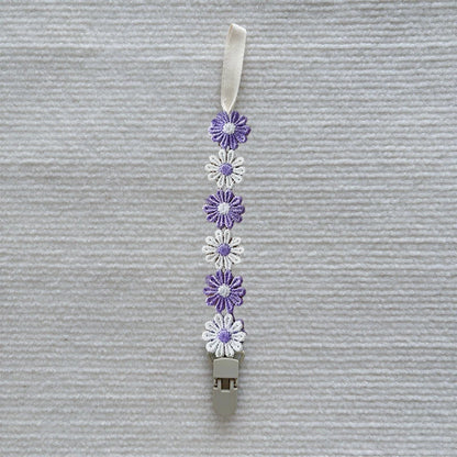 Little Daisy Pacifier Clips Baby Pacifier Anti-drop Chain Toddler Dummy Clip Nipple Holder Baby Shower Gift Baby Accessories