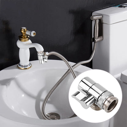 G1/2 Brass Bathroom Kitchen Basin Sink Faucet Splitter Diverter Valve To Hose Adapter M24 Outer Thread M22 Internal Thread