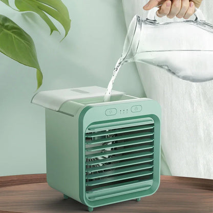 New Portable USB Chargeable Mini 3 Gear Air Conditioner Cooler Fan Air Conditioner Air Cooling Fan Office Desktop Fan