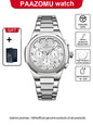 PAAZOMU Fashion Brand Man Wristwatch Waterproof Stainless Steel Luminous Men Watch Chronograph Date Luxury Quartz Men's Watches