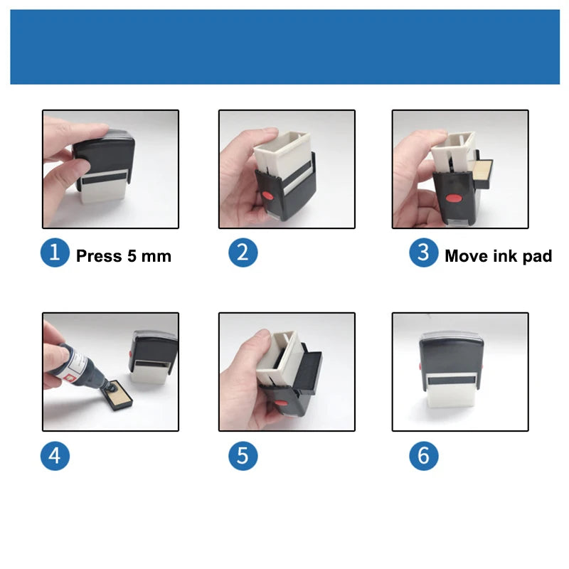 Custom Self-Inking Stamp Customized Self-Inking Business Address Wax Seal Name Handicrafts Personalize Rubber Stamps