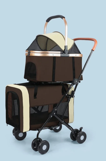 2026 New Multi Layer Pet Cart for Cats Dogs, Large Space Detachable Pet Carriers and Travel Gear