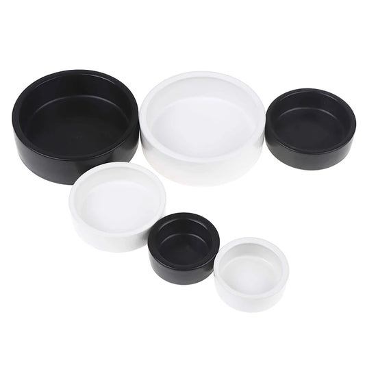 Reptile Food Ceramic Bowl Anti-Escape Ceramic Feeder Dish Reptile Water Bowl Ceramic Feed Bowl For Hermit Crab Gecko Chameleon