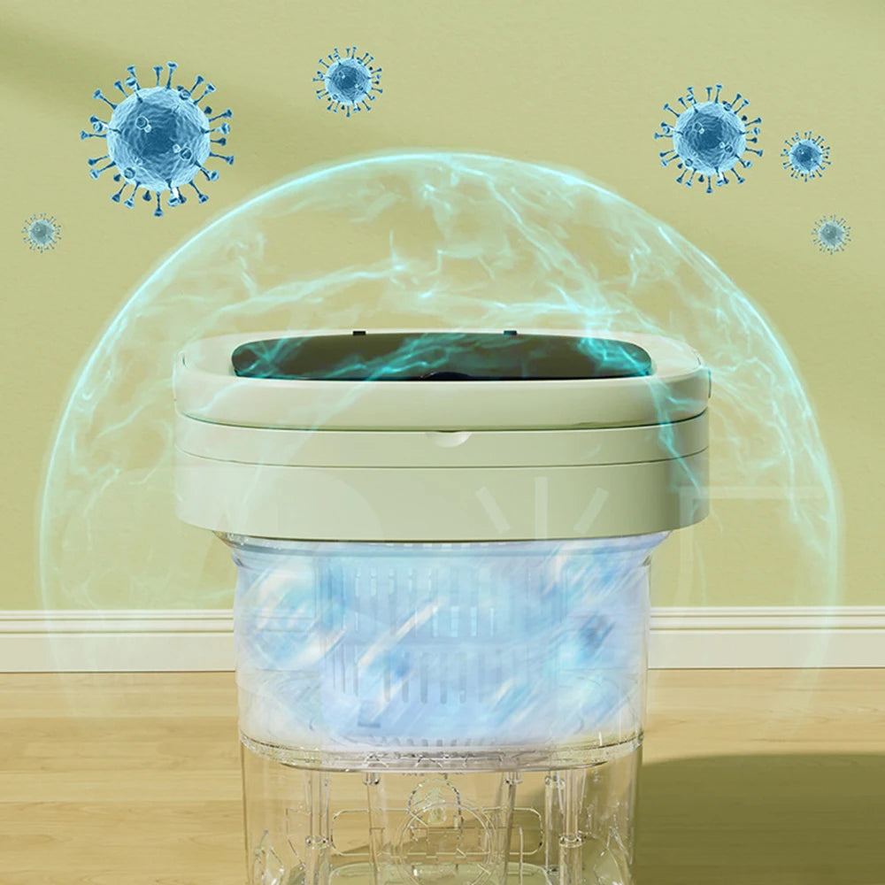 11L 6L Portable Big Capacity Washing Machine With Drain Basket For Apartment Camping Travel Underwear 110-260V Mini Washer Dryer