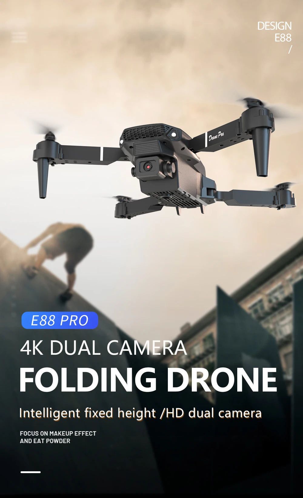 S529 New Drone 2.4G RC Quadcopter Drone 5G FPV WiFi Foldable With Mod Altitude Resistance NO Camera Wide-angle Shooting Boy Toy