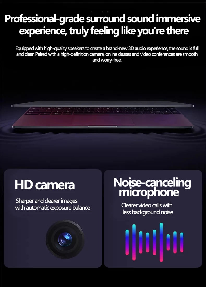 2026 LENO 15.6" Laptop Windows 11 32GB 2TB Intel Core i9 9900 1920*1080 HD Gaming Computer PC Gamer office Ultra Slim Notebook