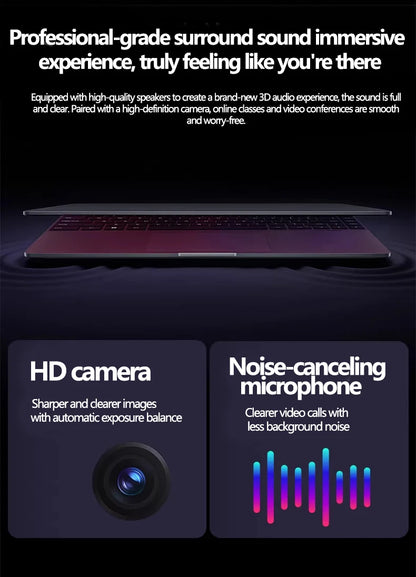 2026 LENO 15.6" Laptop Windows 11 32GB 2TB Intel Core i9 9900 1920*1080 HD Gaming Computer PC Gamer office Ultra Slim Notebook