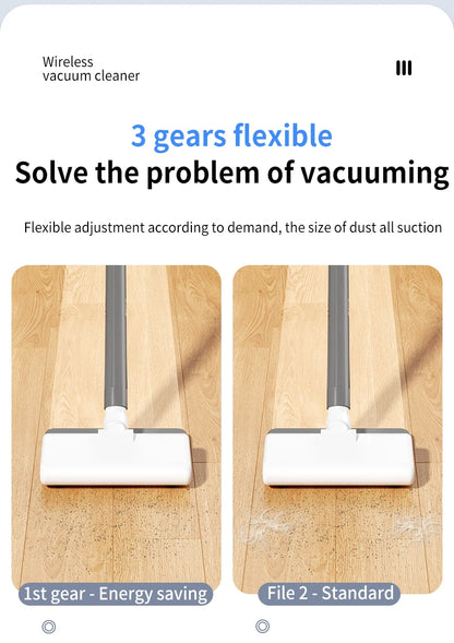 Handheld Cordless Vacuum Cleaner, 18Kpa 55Mins Smart Stick Vac with Tangle-Resistant Design Hard Floor Carpets Pet Hair