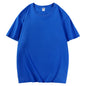 Cotton Short Sleeved T-shirt Summer Round Neck Loose and Base Shirt for Men Women Basic Tee