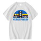 Never Forget Sarcastic Graphic Music Funny Printed Cotton Blend T-Shirt Men Loose Male Tshirt Casual Breathable Short Sleeve