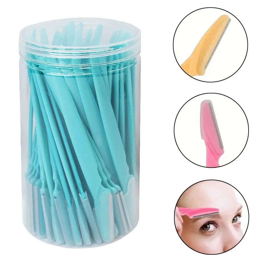 30 Pcs Eyebrow Razor For Women, Multipurpose Exfoliating Dermaplaning Tools And Facial Razor With Precision Cover,Safety Beauty