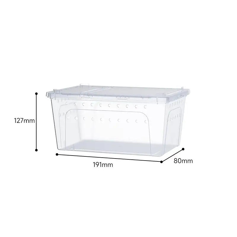 Hot Sale Clear Plastic Reptile Terrarium Ventilated Breeding Box For Lizards Snakes And Small Pets