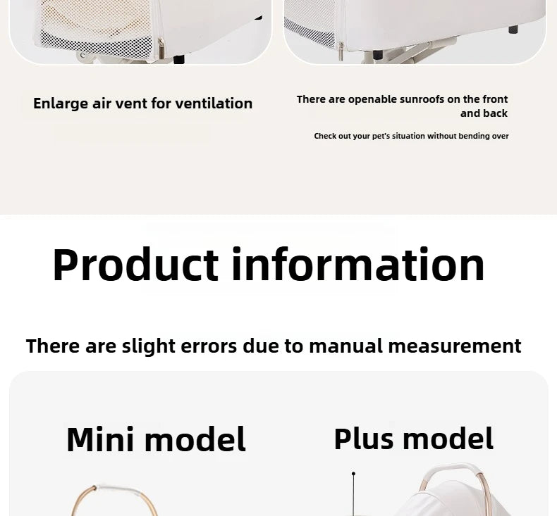 Luxury PU leather pet stroller,Car Pet Basket,lightweight Foldable Dog Travel Stroller,Portable Outdoor Cat and Dog Stroller
