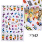 Black and White Love Flowers Line Art 3D Stickers Nail Decals Nail Art Accessories Butterfly Rose Nail Stickers Nail Sliders