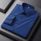 Men Formal Shirt Long Sleeve Office Solid Color Fashion Business Pocket Social Office Blue White Shirts Men's Clothing S-5XL