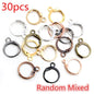 30-50pcs/lot Gold Silver French Lever Earring Hooks Wire Settings Base Hoops Earrings For DIY Jewelry Making Supplies Wholesale