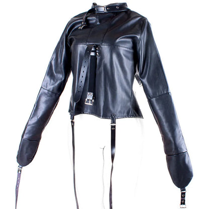 Super Tight PU Leather Mermaid Bondage Kit with Fetish Bodysuit Harness Leg Bag for Couple Cosplay Sex Binder BDSM Clothes