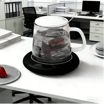 USB Thermostatic Heating Coaster for Home 3-Speed Adjustable Constant Temperature 55-65-75 Degrees Cappuccino Warmer