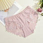 S-XXL Women Lace Panties Patchwork Seamless Underwear Sexy Luxury Hollow Out Solid Briefs Girls' Mid Rise Breathable Lingerie