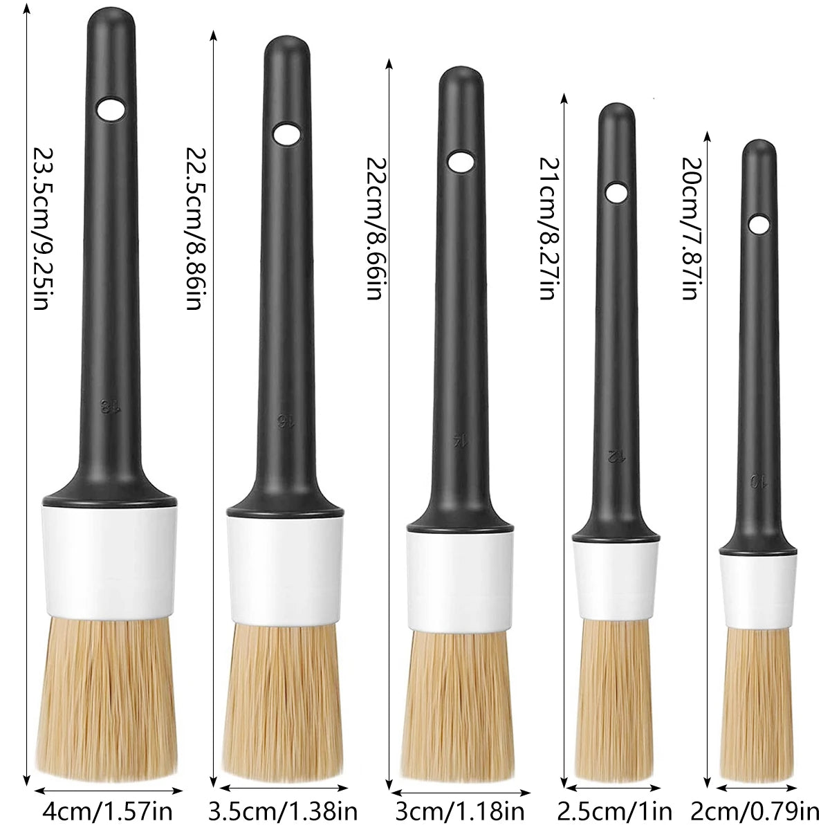 5/1Pc Car Detailing Cleaning Brushes Different Size Car Cleaning Brush for Vehicle Dashboard Air Outlet Wheel Detailing Brushes