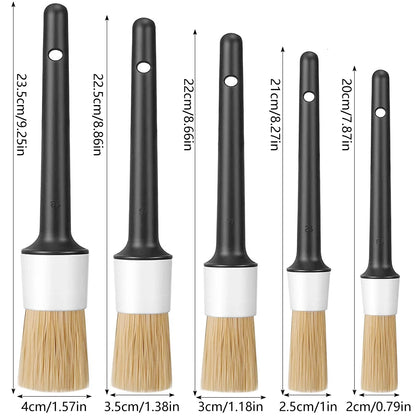 5/1Pc Car Detailing Cleaning Brushes Different Size Car Cleaning Brush for Vehicle Dashboard Air Outlet Wheel Detailing Brushes