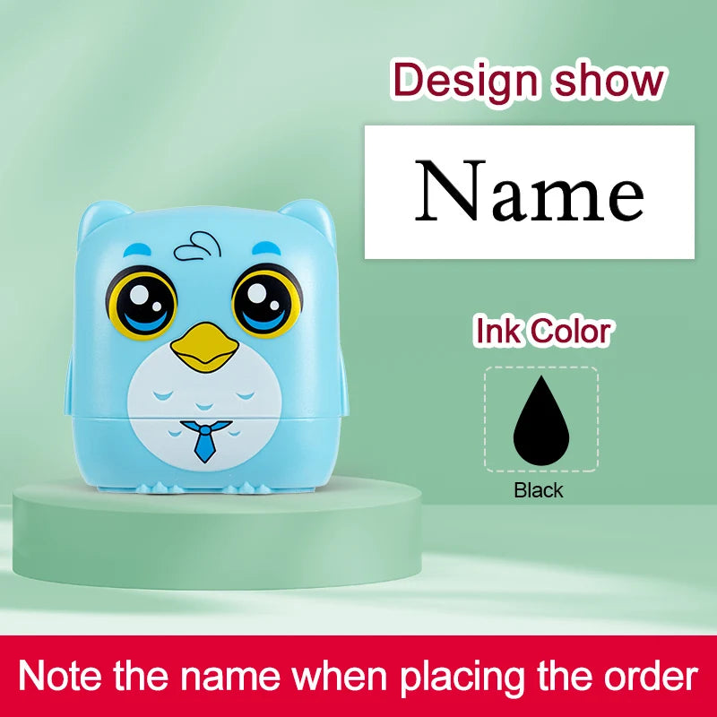 Kids Personalized Stamp - Custom Embossed Seal for School Projects, Travel-Friendly Gift Set with Storage Case & Unique Designs